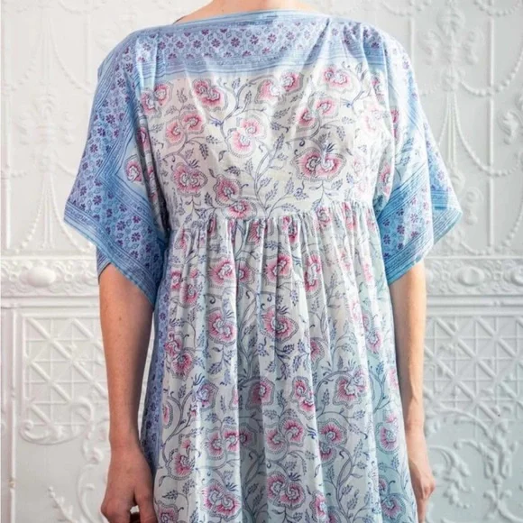 Matta NY Blue and Pink Floral Jina Maxi Dress NWT - Picture 5 of 5